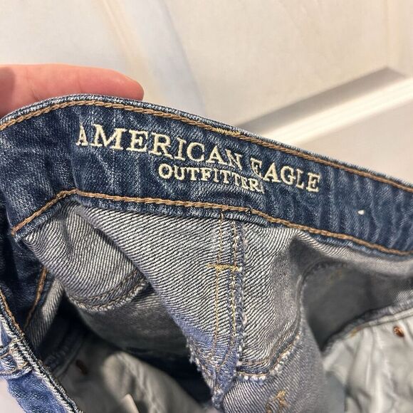 American Eagle Women Skirt Size 4 Blue Denim Patchwork Hi Rise Festival‎ Mini - Picture 8 of 9